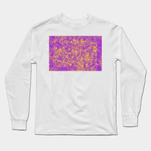 Purple & Yellow Sponge Paint Mess Long Sleeve T-Shirt